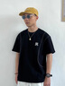 MR-90官方潮牌休閑短袖男女款夏季簡約寬松圓領(lǐng)T恤純色時尚百搭上衣男 黑色（NE01） L （推薦體重130-145斤） 曬單實拍圖