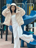 坦博爾泡芙羽絨服女短款連帽時尚潮流秋冬保暖外套TB5330278D 黛霧粉155 曬單實拍圖