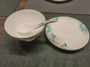 宅美品中式輕奢餐具碗碟套裝家用釉下彩喬遷之喜骨瓷碗筷景德鎮(zhèn)陶瓷盤子 配煲皮箱裝【可微波洗碗機】 56頭 曬單實拍圖