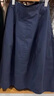 UNIQLQ優(yōu)衣官庫春夏新款女裝繭型碎花半身裙 高腰A字裙顯瘦中長裙476319/474956 優(yōu)衣庫（UNIQLO）藏青(純色) XL 曬單實(shí)拍圖