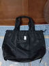 GIOIO日本進(jìn)口品質(zhì)可折疊束口超市購物袋大容量外出旅行單肩包輕便環(huán)保 單色黑色大號 其他 曬單實(shí)拍圖
