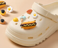 名創(chuàng)優(yōu)品（MINISO）洞洞鞋男女夏季外穿涼鞋防滑厚底踩屎感包頭涼拖鞋 卡其+趣味零食 曬單實拍圖