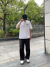 倉(cāng)石一樹(shù) KAZUKI KURAISHI倉(cāng)石一樹(shù)潮牌夏季短袖t恤男士ins重磅笑臉印花白色純棉情侶裝上衣 白色笑臉 2XL 曬單實(shí)拍圖