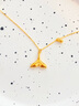 中國珠寶黃金魚(yú)你一生足金項鏈女金珠吊墜鎖骨鏈生日紀念日禮物送女友老婆 足金魚(yú)你一起項鏈+品牌禮盒 金重約3.9g 曬單實(shí)拍圖