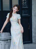 艾柔丹新中式夏裝新品連衣裙女裝顯瘦女士改良旗袍裙子女夏季2025新款 旗袍連衣裙 S 曬單實(shí)拍圖