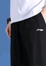 LI-NING KIDS李寧男童褲子夏季冰絲速干兒童運動褲中大童寬松男童休閑褲防蚊褲 黑色-直筒【速干款】 160 cm 曬單實拍圖