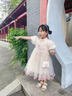 DISNEY迪士尼女童夏季漢服連衣裙2025新款兒童國(guó)風(fēng)旗袍紗裙寶寶新中式 綠色短袖送包 90 cm 曬單實(shí)拍圖