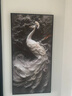 展維玄關(guān)壁畫(huà)浮雕立體肌理畫(huà)孔雀掛畫(huà)入戶(hù)進(jìn)門(mén)玄關(guān)裝飾畫(huà)走廊過(guò)道墻壁 屏開(kāi)雀羽A 80*160【 晶瓷畫(huà)面+鋁合金框】 曬單實(shí)拍圖