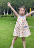 歐姆熊女童吊帶連衣裙夏季2025新款洋氣夏日小女孩寶寶兒童夏裝公主裙子 米白色 120 CM 曬單實(shí)拍圖