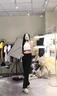 莜仙格vibe風百搭黑色直筒牛仔褲女新款韓版辣妹潮流時尚hiphop高街褲子 黑色 M 建議 95-105斤 曬單實拍圖