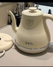 茶皇子（CHAHUANGZI）燒水壺電熱水壺316不銹鋼電水壺泡茶壺辦公室熱水壺手沖咖啡茶藝壺 1.2L 乳白色 曬單實(shí)拍圖