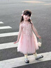 FIDQIOG品牌女童夏款公主裙寶寶背心裙女孩洋氣裙子2025新款 粉色 110 cm 曬單實(shí)拍圖