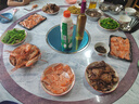 304不銹鋼內(nèi)置轉(zhuǎn)盤火鍋桌子折疊餐桌圓桌帶轉(zhuǎn)盤帶電磁爐家用10人 1.8米內(nèi)置1.2轉(zhuǎn)盤[仿灰理石紋] 曬單實拍圖