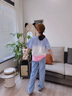 G.DUCKKIDS女童夏季套裝兒童2025新款夏裝大童洋氣時髦短袖夏天兩件套 15013藍(lán)色+18897藍(lán)漸變粉 170 cm 曬單實(shí)拍圖