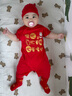 優(yōu)娜逗新生嬰幼兒百天衣服男滿月寶寶爬服夏季薄款連體衣百歲宴短袖套裝 002很忙蛇贈送【長尾帽+薄襪】 80cm 適合16-20斤寶寶 曬單實(shí)拍圖