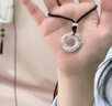 老鳳祥S925銀龍平安扣項鏈男款編織繩生肖龍吊墜情人節(jié)生日禮物送男友 S925銀龍平安扣項鏈 曬單實拍圖