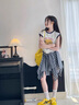 G.DUCKKIDS小黃鴨女童套裝夏裝中大童休閑裝兒童服裝女孩舞蹈街舞兩件套裙褲 套裝 160 cm 曬單實拍圖