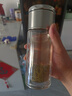 德瑯（DELANG）德國(guó)品牌茶水分離杯商務(wù)雙層玻璃杯泡茶杯子DL8001高檔水杯320ml 鋼本色 曬單實(shí)拍圖