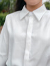 匆蒙白襯衫女春夏小圓領(lǐng)襯衫女職業(yè)裝商務(wù)通勤免燙透氣簡(jiǎn)約打底內搭女 曬單實(shí)拍圖