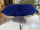 兜市精選長(cháng)柄雨傘帶防水套加固大號雙三人超大抗風(fēng)暴傘車(chē)載直桿傘黑膠晴雨 8骨加固帶防水套+外黑內藍 曬單實(shí)拍圖