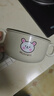 沃德百惠（WORTHBUY）兒童輔食碗餐具套裝寶寶學吃飯幼兒園帶手柄防摔防燙牛奶杯碗勺叉 范范兔雙耳碗+316直柄叉+勺 3件套 曬單實拍圖