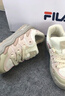 斐樂(lè)（FILA）斑斕鞋ROSETTA女鞋板鞋新款面包厚底鞋復(fù)古休閑鞋 奶白/淺粉-GP 36.5 曬單實(shí)拍圖