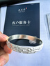 滇慶堂手工牡丹雪花銀手鐲女開(kāi)口實(shí)心純銀999 母親節(jié)送媽媽銀手環(huán)銀鐲子 牡丹手鐲40g±3（配檢測(cè)證書(shū)） 曬單實(shí)拍圖