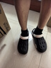 七色紡洞洞鞋男士運(yùn)動(dòng)踩屎感夏季戶外厚底涉水沙灘防滑女涼拖鞋黑 42-43 曬單實(shí)拍圖