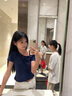 妙奕嘉斜肩短袖t恤女夏裝新款2025年新款上衣洋氣辣妹顯瘦遮肚子修身 修身露肩性感純欲短袖【藏青】 L 【建議85-115斤】 曬單實拍圖