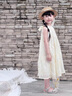 G.DUCKKIDS小黃鴨童裝女童夏季連衣裙2025新款兒童裙子洋氣泡泡袖菊花連衣裙 米色單件連衣裙 100 建議2~3歲（ 90-100cm） 曬單實(shí)拍圖