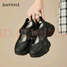 達芙妮（DAPHNE）七夕厚底網(wǎng)面鞋女透氣休閑瑪麗珍鞋夏季新款百搭增高學(xué)生板鞋涼鞋 黑色 單層 6cm 38 (240mm) 標準碼 曬單實(shí)拍圖