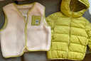 巴拉巴拉童裝兒童羽絨服兩件套男童女童寶寶冬裝連帽外套 綠白色調00341 100 充絨量31g 曬單實拍圖