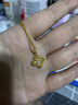 老鋪黃金古法手工足金項(xiàng)鏈 · 十字金剛杵（1號(hào)）鉆飾吊墜（金鏈款） 小號(hào)鎖骨鏈款金重約8.39g 曬單實(shí)拍圖
