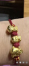 老廟黃金轉(zhuǎn)運(yùn)珠十二生肖足金紅繩手鏈本命年生肖蛇手串送男友女友禮物 約：0.9g    猴運(yùn)來(lái) 曬單實(shí)拍圖