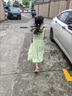 迪士尼女童夏季新款夏裝純棉無袖2025背心連衣裙中大童洋氣兒童公主裙子 綠色 (蝴蝶結(jié)裙) 110 建議身高105cm左右 曬單實(shí)拍圖
