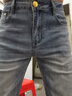 范思新款哲2024新款夏季薄款男士牛仔褲彈力刺繡潮牌 天藍(lán)色 630q#- 29 曬單實(shí)拍圖