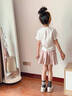 G.DUCKKIDS女童裙子2025新款夏裝百褶裙秋裝中大童學(xué)院風半身裙夏季兒童短裙 粉色 110 曬單實拍圖