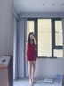 妙奕嘉紅色吊帶連衣裙裙子女夏季2025新款顯瘦法式女人味性感純欲包臀裙 酒紅色法式紐結(jié)吊帶包臀裙 均碼 【建議75-115斤】 曬單實拍圖