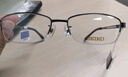 精工(SEIKO)眼鏡框男款半框鈦材商務(wù)休閑遠近視眼鏡架H01120 158 54mm深藍色 曬單實(shí)拍圖