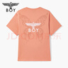 BOY LONDON【蝴蝶少女】春夏短袖簡約蝴蝶印花潮牌T恤N01068 粉色 S 曬單實拍圖