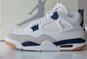 Jordan NIKE SB x AJ4聯(lián)名款籃球鞋男JORDAN 4運動鞋DR5415-100白藍(lán)41 曬單實拍圖