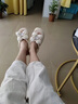 百麗踏松糕厚底拖鞋女2025新款夏季外穿仙女風(fēng)花朵網(wǎng)紅百搭時(shí)尚涼鞋女潮 黑色 37 曬單實(shí)拍圖