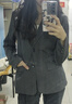 蓉都千姿婷面試職業(yè)西裝套裝女工作服春秋氣質(zhì)西服正裝外套2025新款 灰色 常規 單件西服 M 90-99斤 曬單實(shí)拍圖