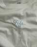 FILA【舒爽棉】斐樂童裝兒童短袖T恤2025夏季新款中大童網(wǎng)球上衣 玉石白-WT 165 曬單實拍圖