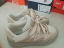 FILA 斐樂官方女鞋七夕送摩登斑斕鞋輕便回彈厚底復(fù)古板鞋白色休閑鞋 奶白/淺粉-GP 37.5 曬單實拍圖