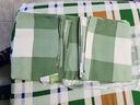原棉老粗布床單單件格子宿舍麻亞麻涼席夏季加厚被單三件套單雙人 綠大格【加厚老粗布 可裸睡】 200cmx230cm【適合1.5m床】 曬單實(shí)拍圖