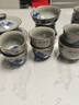 漢帝唐韻（HDTYU）景德鎮青花瓷茶具套裝三才蓋碗茶杯陶瓷茶碗釉下彩千里江山泡茶器 【千里江山-缸杯11頭】 曬單實(shí)拍圖