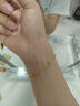 中國黃金（CHINA GOLD）蝴蝶結(jié)黃金手鏈女999足金手鏈生日禮物送女朋友老婆七夕情人節(jié) 足金在逃公主手鏈*A款+戀語禮盒 曬單實(shí)拍圖