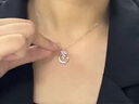 中國黃金（CHINA GOLD）S925銀項(xiàng)鏈女款彎月風(fēng)鈴花項(xiàng)鏈吊墜鎖骨鏈節(jié)日生日禮物送女友愛人 彎月風(fēng)鈴花項(xiàng)鏈 曬單實(shí)拍圖