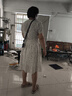皮爾卡丹短袖雪紡連衣裙女2025新款夏季洋氣碎花小個(gè)子v領(lǐng)收腰顯瘦a字裙子 米白色 XL 建議105-115斤 曬單實(shí)拍圖